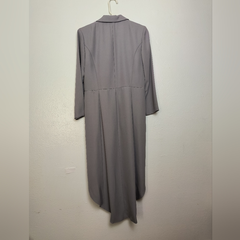 Elegant Gray Women's Blazer Coat Size 4 Vintage Y2K - Picture 4 of 16